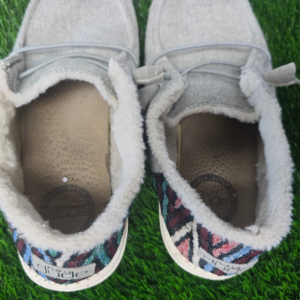 Hey Dude Wendy Grey Cozy Fur Lined Slip On Shoes Size 8 Womens - Picture 10 of 11